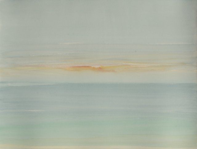 Sans bruit, le silence avait décidé de se peindre, aquarelle, 31x41 cm, 2013